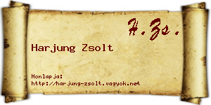 Harjung Zsolt névjegykártya